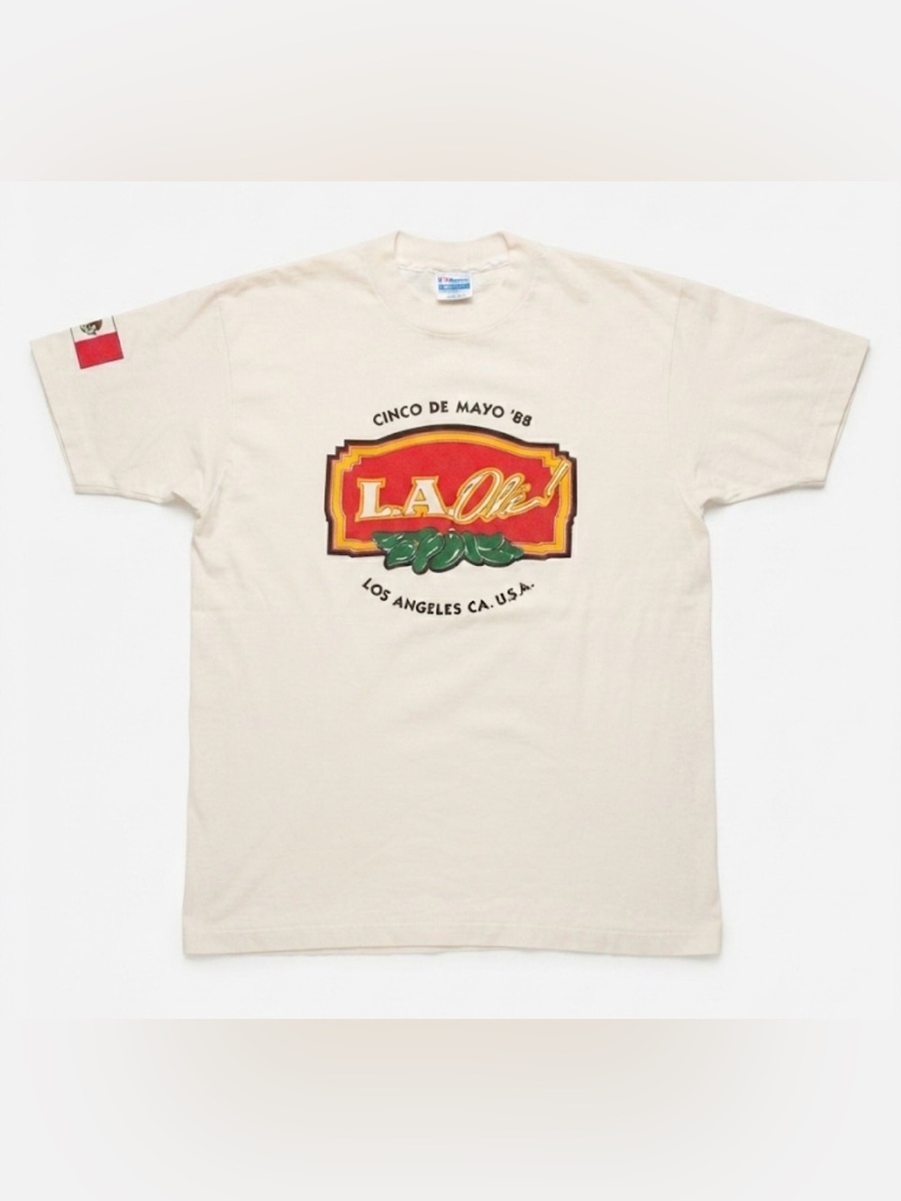 Vintage 1988 Chihuahua Beer L.A. Ole T-Shirt Men's XL Made in USA Promo Single